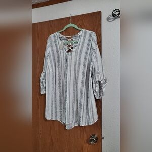 NWT Maurices Black and White Blouse